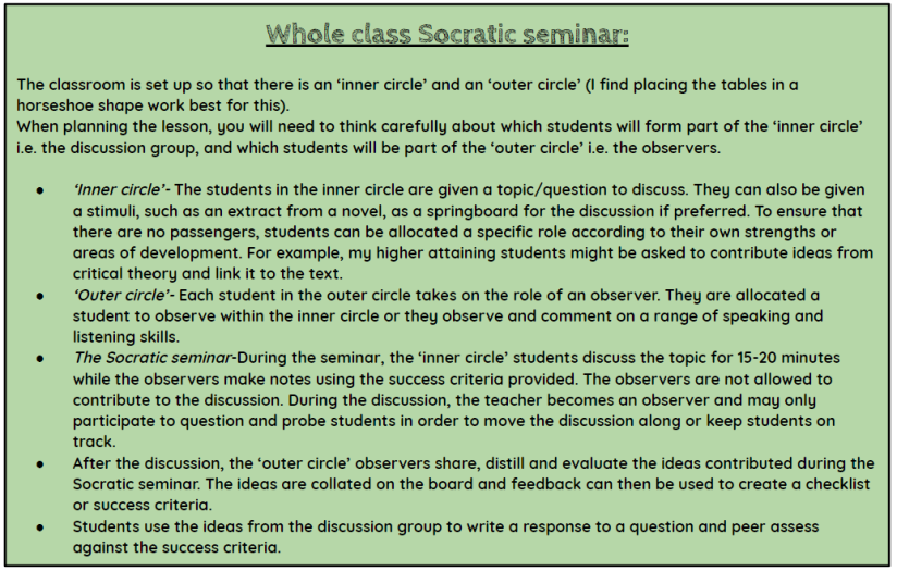 whole class socratic